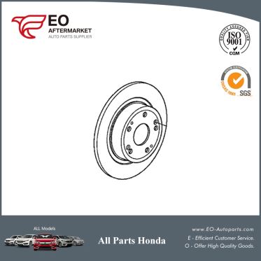 Rear Disc Brake Rotor For 2013-17 Honda Accord Sedan & Coupe EX, EXL-V6 42510-T2F-A00